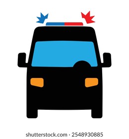 police car icon with white background