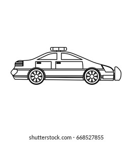 Police car isolated