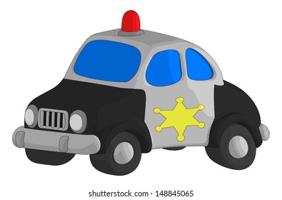 Police Car isolated on a white background.