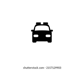 Police Car isolated realistic vector icon. Police Car illustration icon