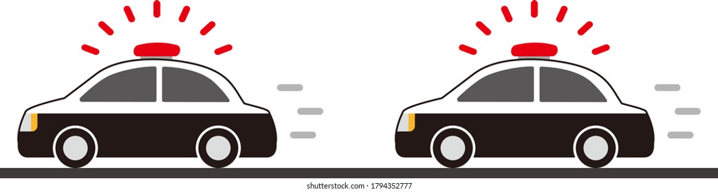 A police car isolated vector illustration