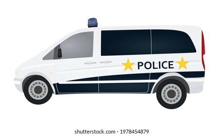 Police car isolated. vector illustration
