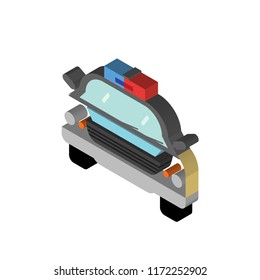 Police car isometric left top view 3D icon