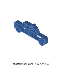 Police car isometric left top view 3D icon