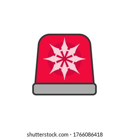 Police car light icon vector illustration