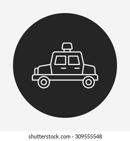police car line icon