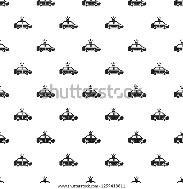 Police car pattern seamless vector repeat for any\
web design