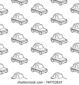 police car seamless pattern