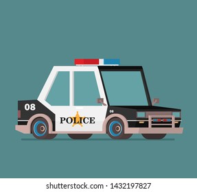 Police car with the sheriff's star on the door.