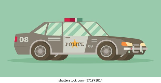 Police car with the sheriff's star on the door.