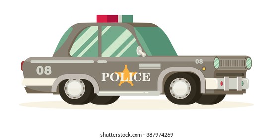 Police car with the sheriff's star on the door.