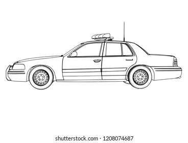 Police Car Vector 스톡 벡터(로열티 프리) 1208978953 | Shutterstock