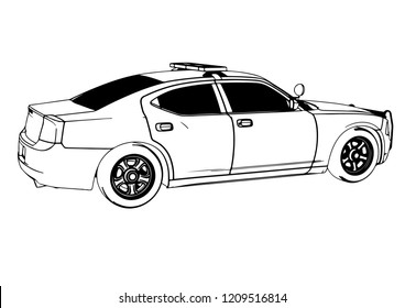 Silhouette Police Car Vector 스톡 벡터(로열티 프리) 1210135846 | Shutterstock