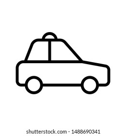 police car thin line vector icon