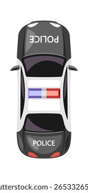 Police car top view vehicle