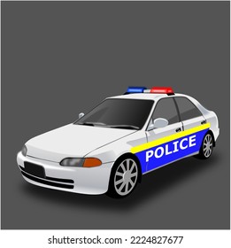 a police car for transportation officer vector