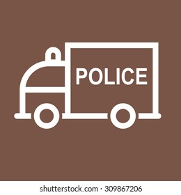 Police, car, van icon vector image. Can also be used for law and order. Suitable for mobile apps, web apps and print media.