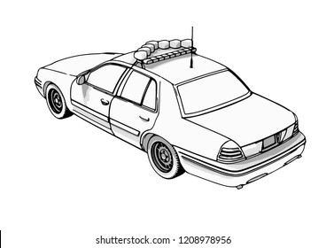 police car vector