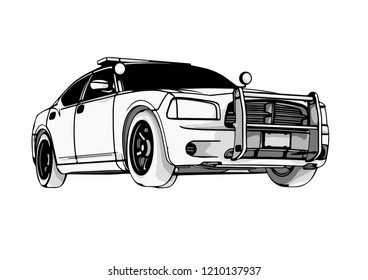 police car vector