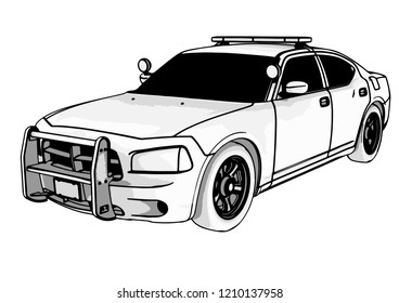 police car vector