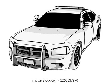 police car vector