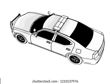 police car vector