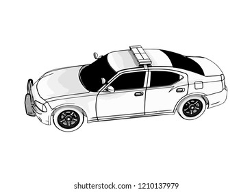 police car vector