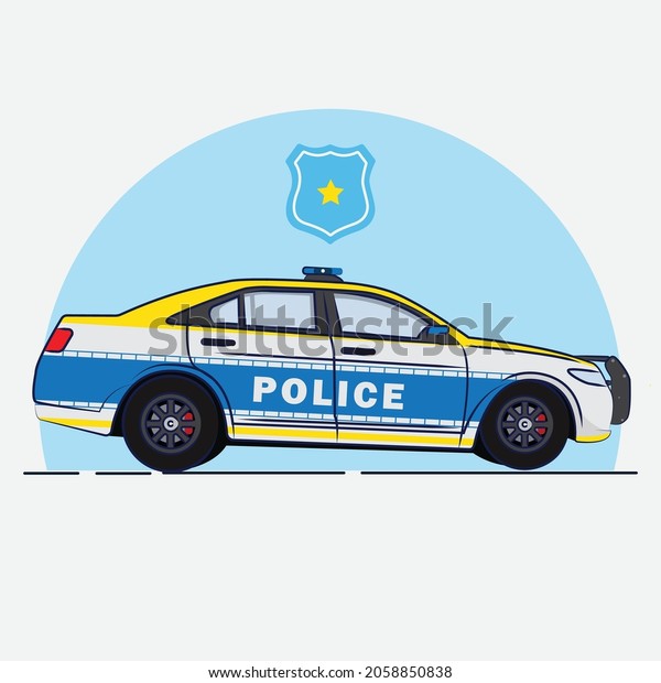 Police Car Vector Art\
Cartoon