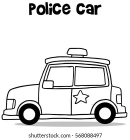 Police car vector art illustration collection stock