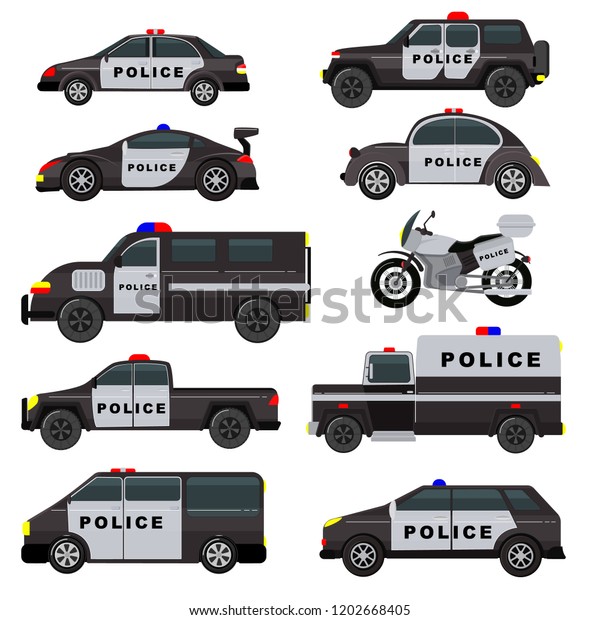 Police Car Vector Emergency Policy Vehicle Stock Vector (Royalty Free ...