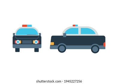 Police car vector flat icon. Isolated police car emoji illustration