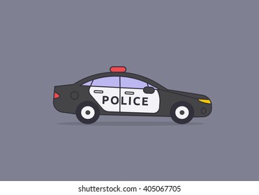 Police car vector flat icon