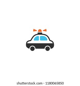 Police car vector flat illustration