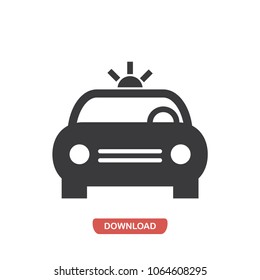 Police car vector icon 