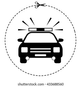 police car vector icon