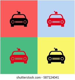 Police Car vector  icon.