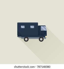 police car vector icon flat style illustration