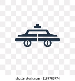 Police car vector icon isolated on transparent background, Police car transparency concept can be used web and mobile