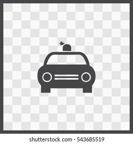 Police Car vector icon. Isolated illustration. Business picture.