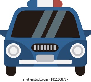 police Car Vector icon logo