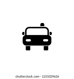 police car vector icon. police car sign on white background. police car icon for web and app