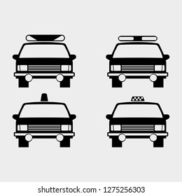 police car vector icons