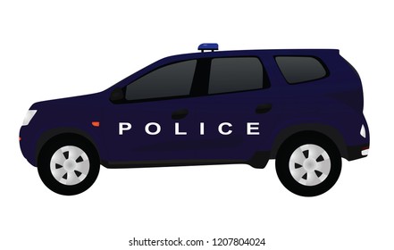 Police car. vector illustration