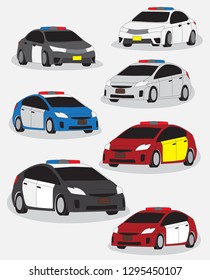Police car vector and illustration