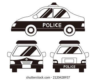 Police car. Police. Vector illustration.