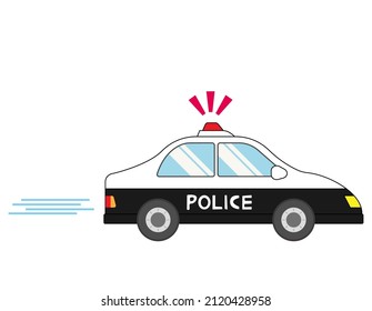 Police car. Police. Vector illustration.