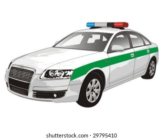 police car - vector illustration