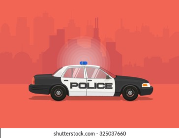 Police Car vector illustration.