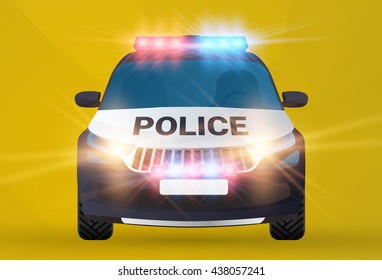 Police car vector illustration