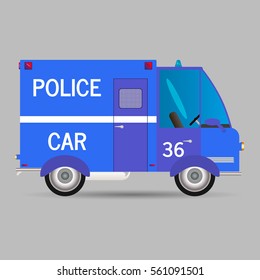 Police car. Vector illustration